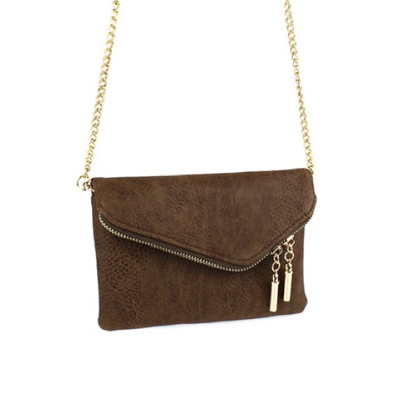 BrownFold-over Clutch - Picture 2 of 2